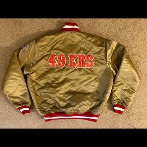 SOLD - SF 49ers Gold Starter Jacket - VINTAGE - L